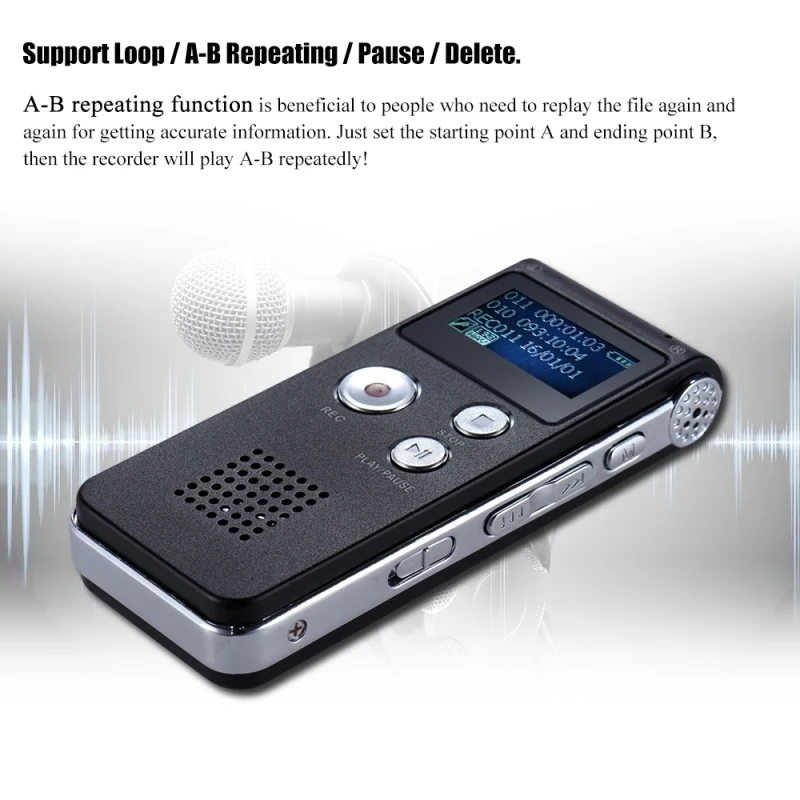 Enregistreur Vocal 72 Go Tonnlog Avec Activation Vocale - Portable, USB-C, Pour Cours, Réunions, Interviews
