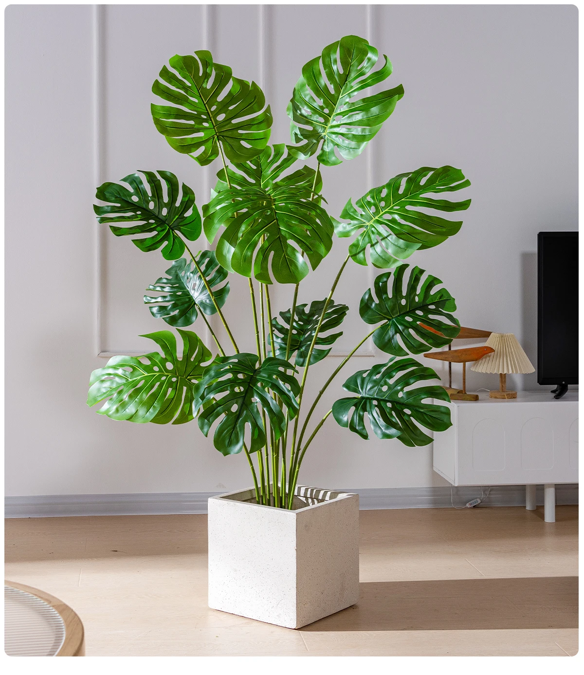 Monstera Deliciosa Artificial Indoor/Outdoor Green Grass Tree Big PE Plastic Faux Design for Home Easter Occasions Office factory