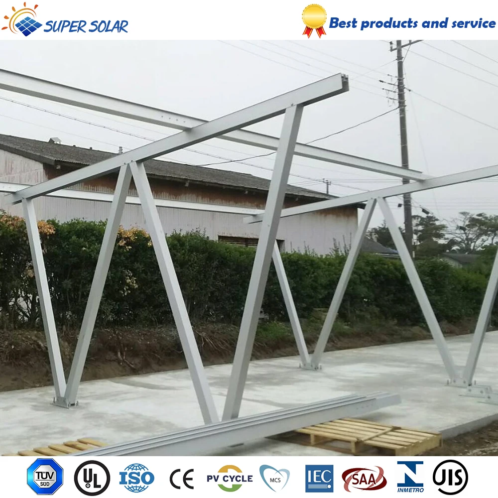 Single and Double Parking Port Solar Aluminum Support Carport Solar Mounting System