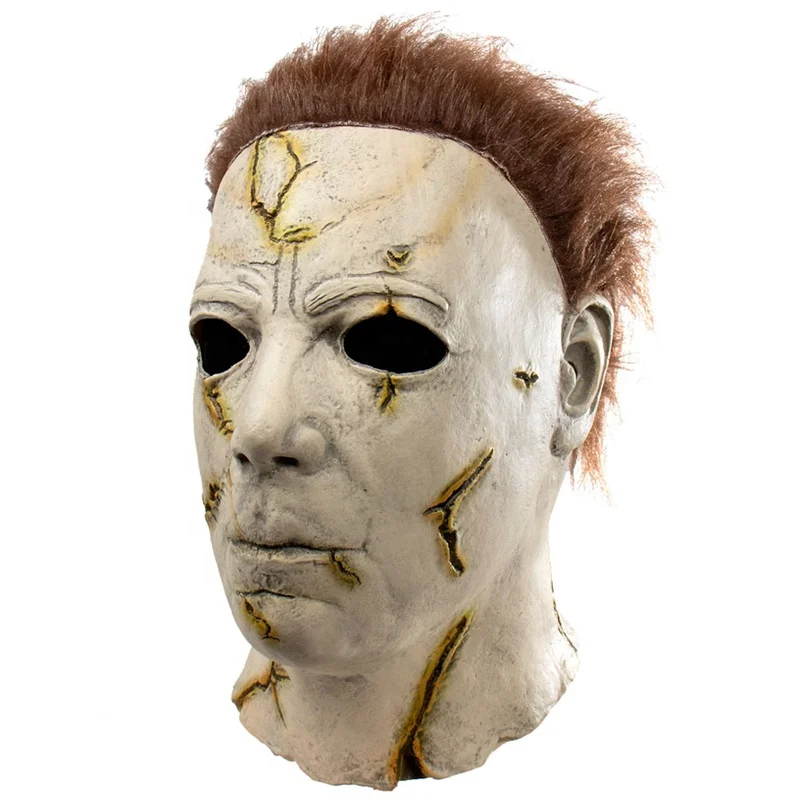 Masque D'Horreur D'Halloween Cosplay Horreur Souriant Démon Masque Vert Effrayant Exorciste Blanc Exorciste