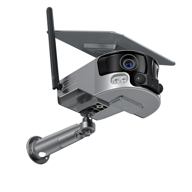 Wireless Solar 4G Dual Lens Camera  8MP 180 Degree Viewing Angle Network Camera 4K Super HD Quality Twin Lenses Camera