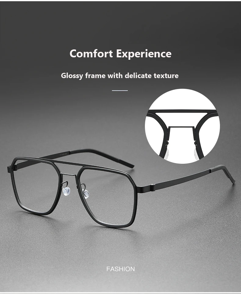 2023 Titanium Glasses Frame Men Women Vintage Square Myopia Optical