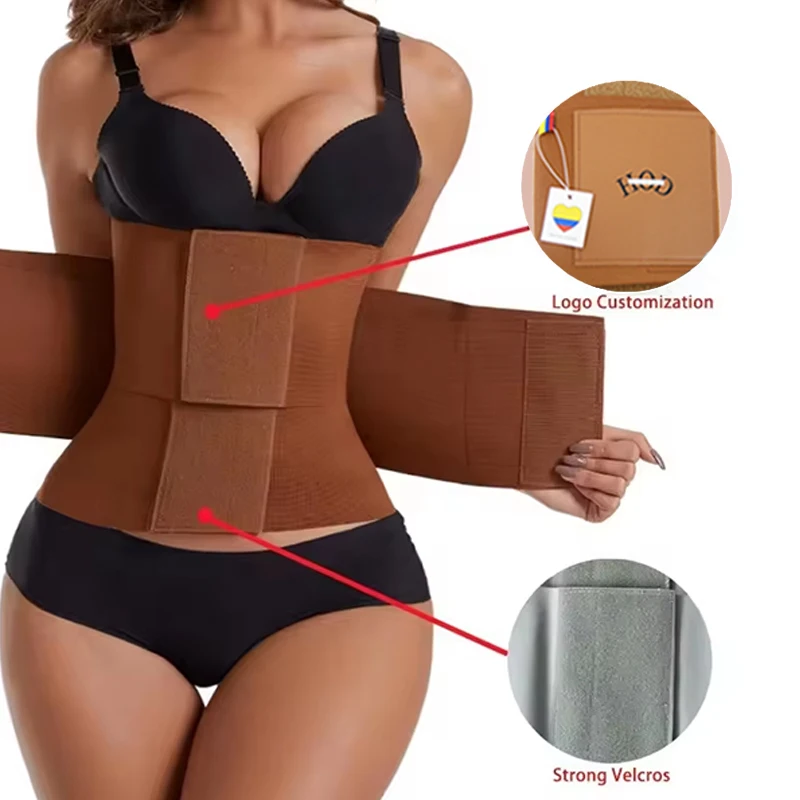 Sculpt Waist Trainer Tummy Control Waist Wrap With Logo Body Shaper for Women Corset Shapewear Pink Colombian Girdle Touch