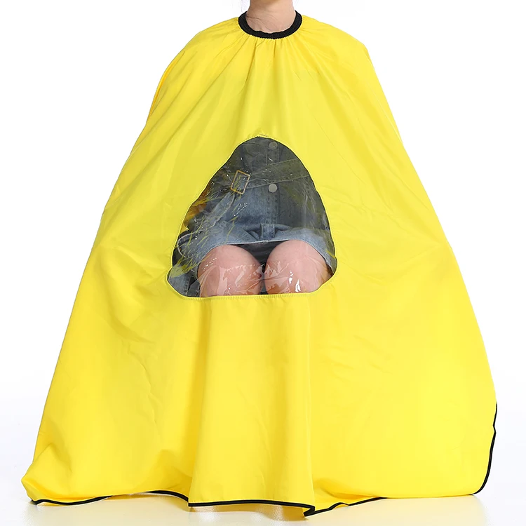 Оптовая продажа, высокое качество, Парикмахерская накидка, парикмахерские фартуки с прозрачным окошком для просмотра