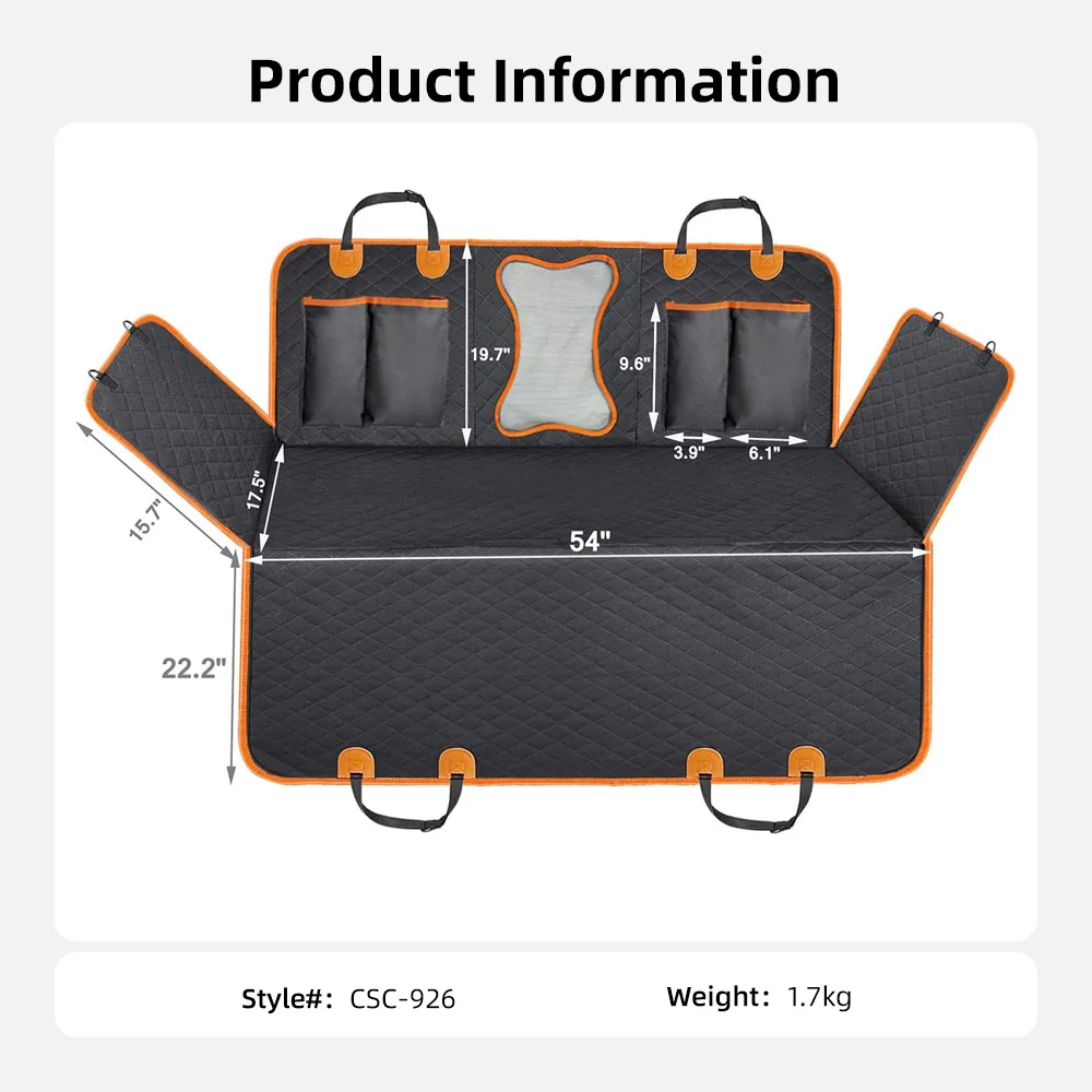Wholesale Waterproof Scratch Prevent Antinslip Dog Car Hammock Car Sea - product detail 6