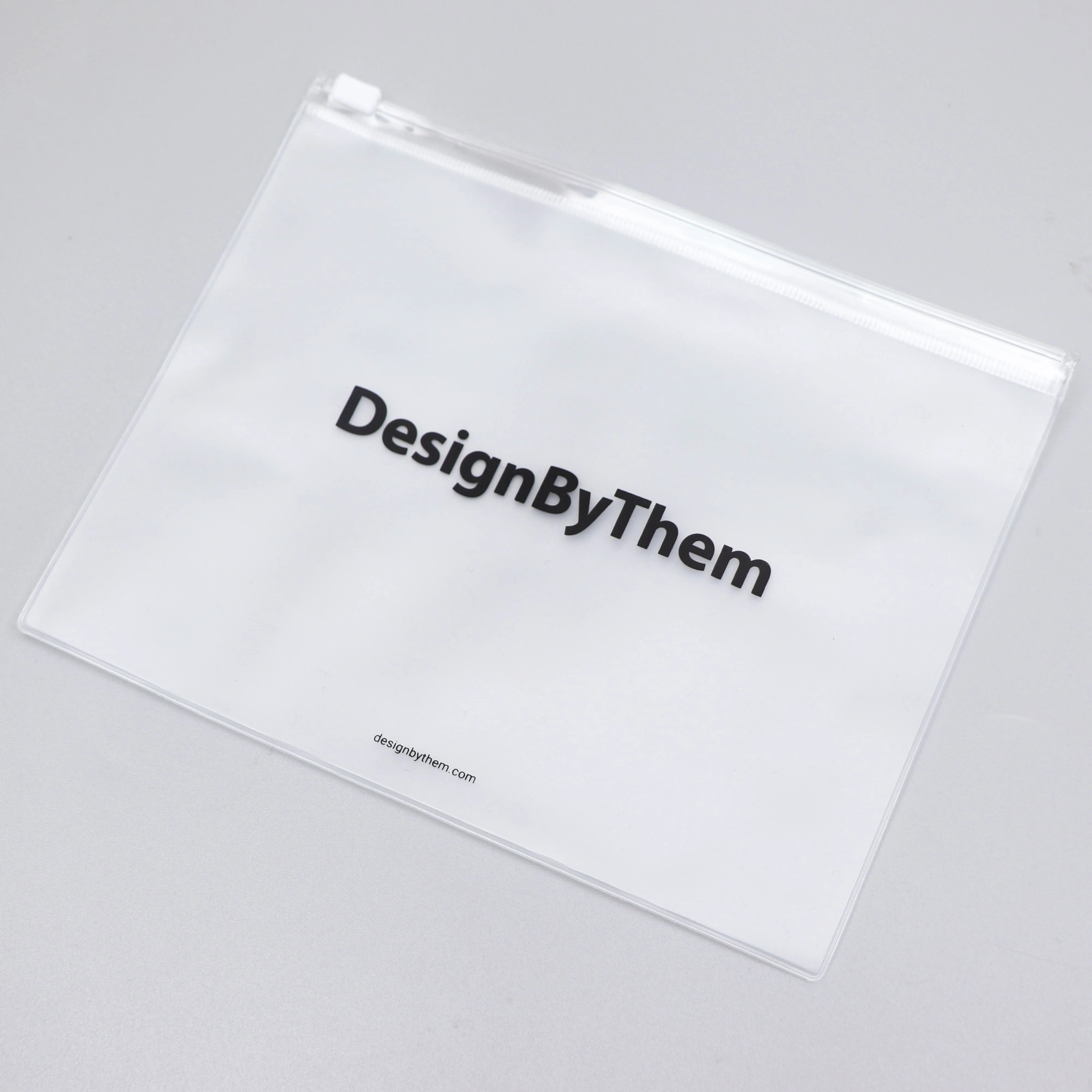 Custom Logo Printing Biodegradable  PVC Frosted Swimwear Clothing  Ziplock Plastic  Packaging  Bag Cosmetic Slider Zipper Pouch