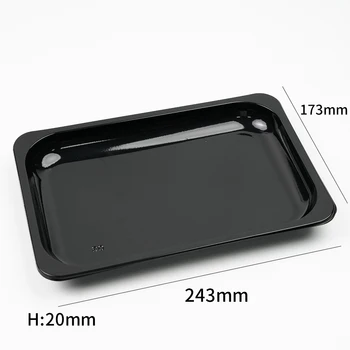 Food Grade Black Tray Plastic Blister Disposable Fresh Frozen Plastic Tray Wholesale Customizable PP Food Tray