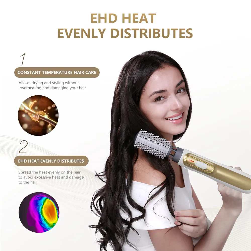 4In1 горячий воздух кисть высушите один шаг стайлер для волос гребень вольюмайзер выпрямление щипцы завивки салон Фен