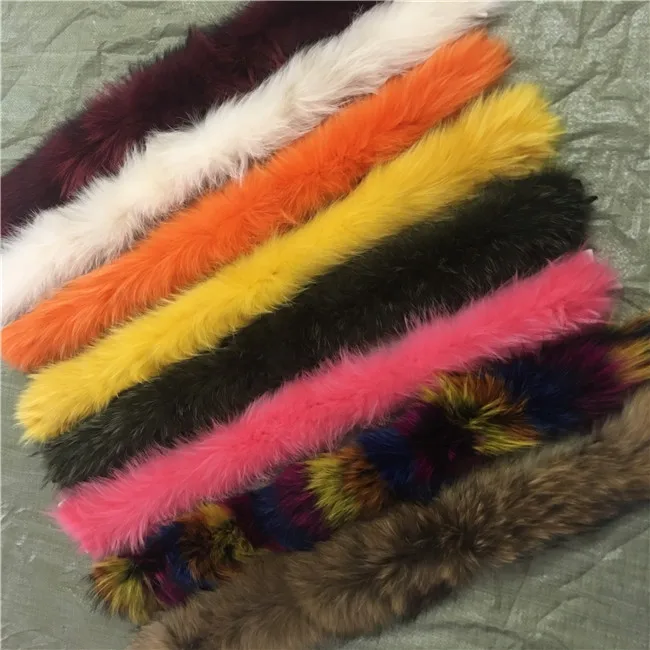 Factory wholesale Real raccoon fur pelt dyed