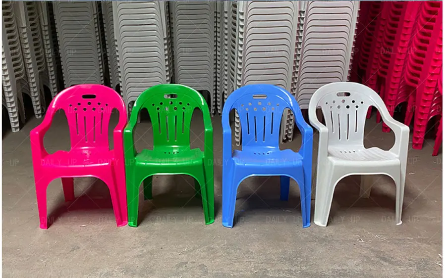 Cheap Plastic Garden Chair Stackable Outdoor Beach Chair Stacking Armless PP Leisure Dining Chair For Restaurant Kitchen Park