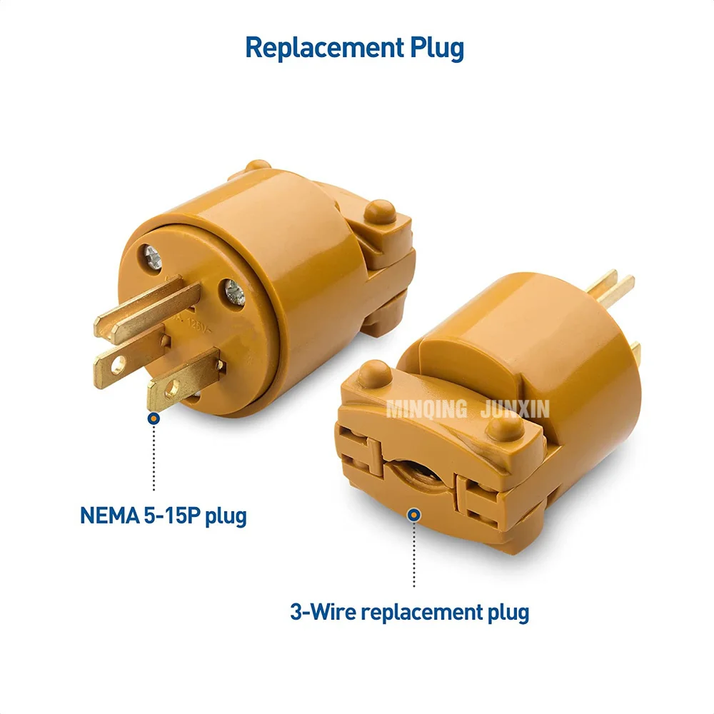 15a 125v 3 Prong Replacement Plug Outlet 2 Pole 3 Wire 515p Straight
