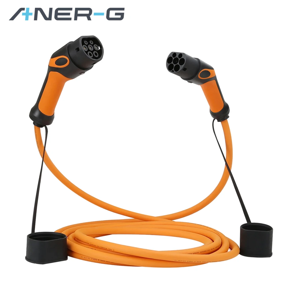 1 Phase 3 Phase 16a 32a Portable Ev Car Charger Extension Cable Ev