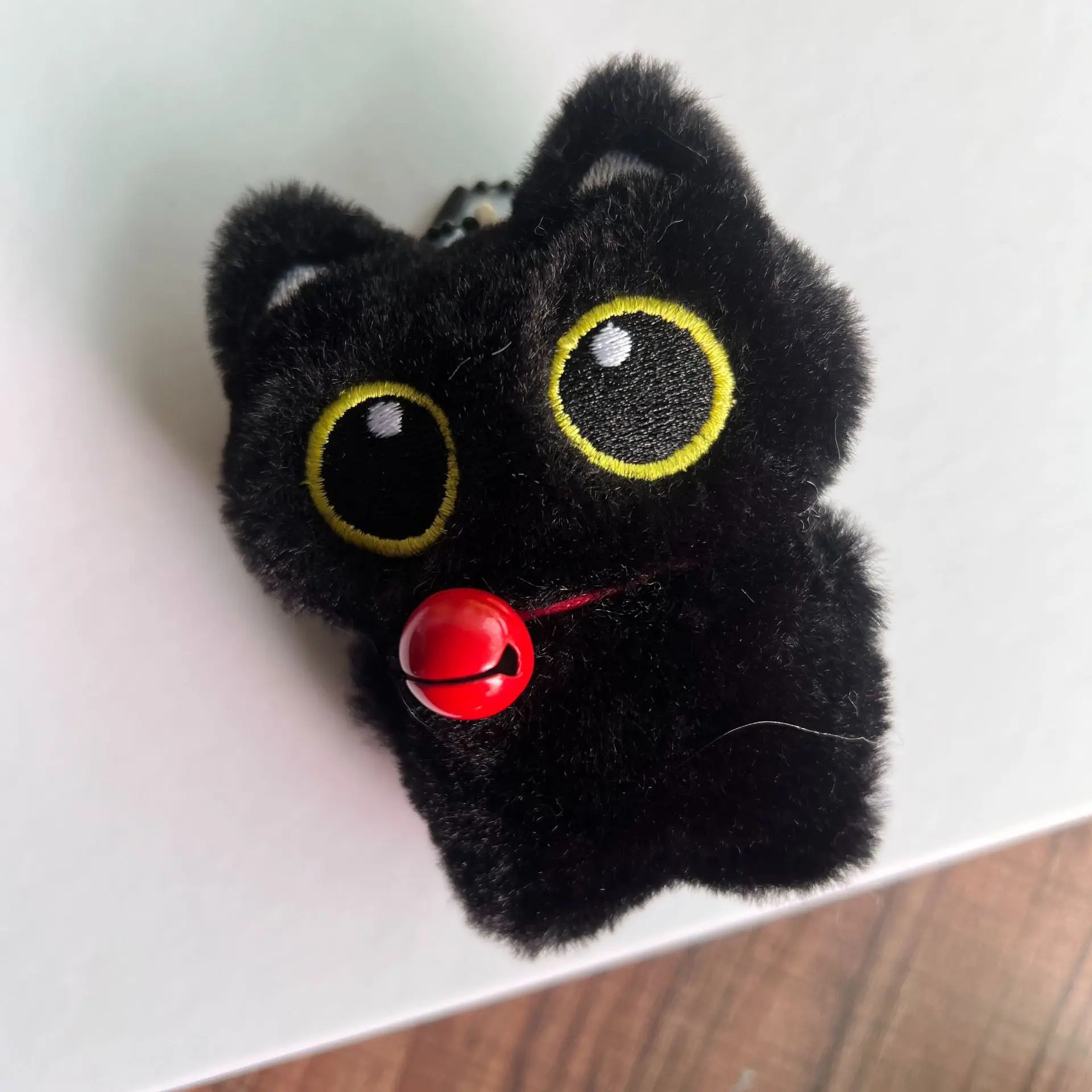Cute Stuffed Animals Toy Black Cat Plush Keychain Cartoon