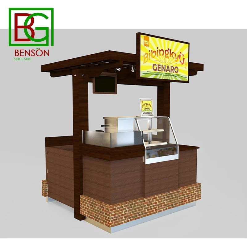 New Style Shopping Mall Crepes Kiosk Food Kiosk Design Best Sale Electric Mall Kiosk Popcorn