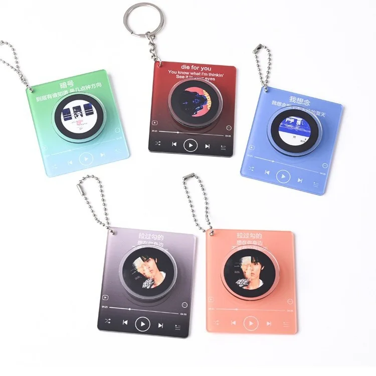 Custom Mini Nfc Cd Keychain Acrylic Disc Nfc Vinyl Record Charm Cd Case  Keychain Smini Nfc Album Music Keychain