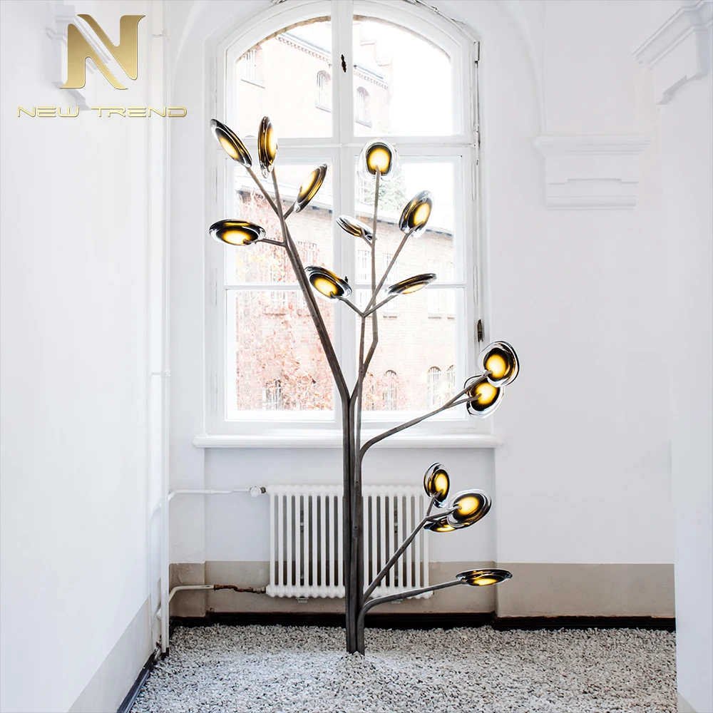 CPL-211 Modern Design Tree Branch Standing Light Custom Hotel Restaurant Villa Decor Metal Glass Floor Lamp  