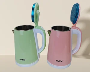 Evergreen Rose Gold Cordless Electric Kettle Temperature Control New Design Big Sale for Household Use Heating Element Included