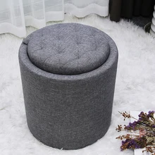 HStex Custom Modern Fancy Stool 2021 Classic Round Velvet Gold Based Pouf Puff Fabric Ottoman Cushion Velvet Seat