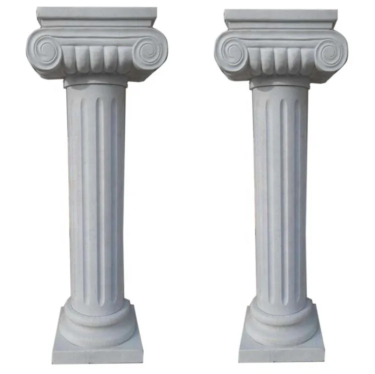 Roman Brown House Decorative Hand Carved Pillars