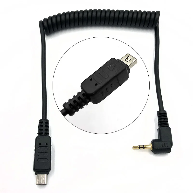 S2 Shutter Release Spiral Cable For Sony A9 A7r A6500 A6300 A5100 Hx50 Hx60 Rx100iii Rx100m4 Etc