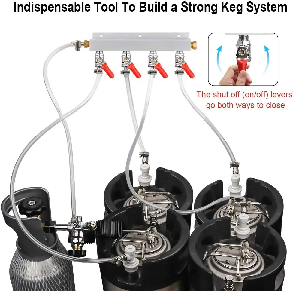 Multiway Co2 Gas Distribution Manifold Splitter 2/3/4/5/6way Home Brew