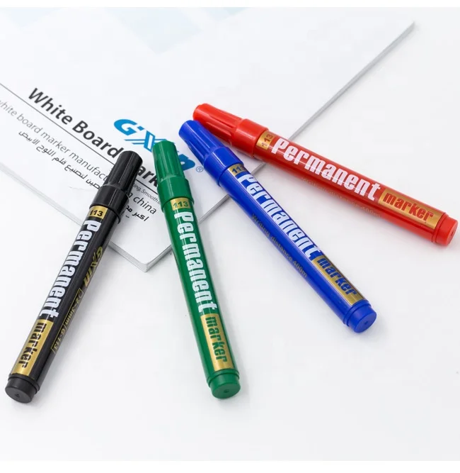 4 colors non toxic smooth writing water resistant oil based permanent marker with bullet or chisel tip for office and supplies