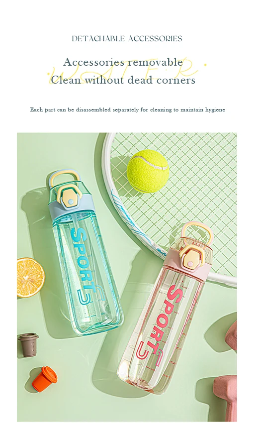 High Color Value Portable Large Capacity Direct Drinking Sports Water Bottle Female Students Children Friendly for Tours Sports