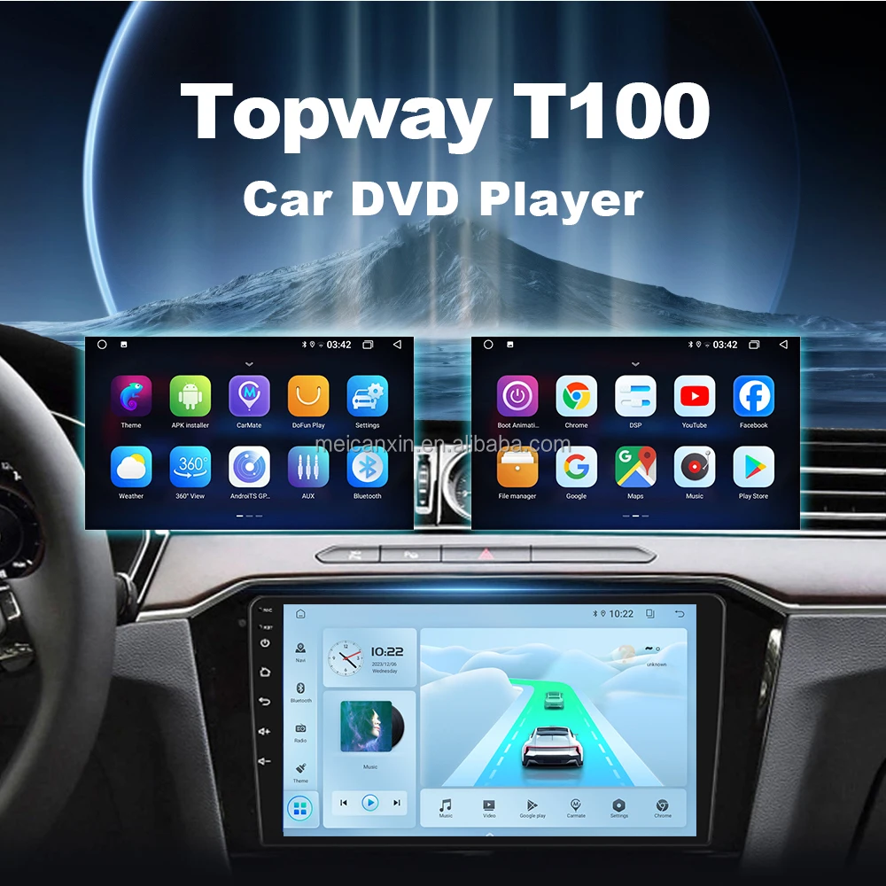 Nunoo Car Dvd Player T100 Auto Electronics Video Touch Screen Car Radio