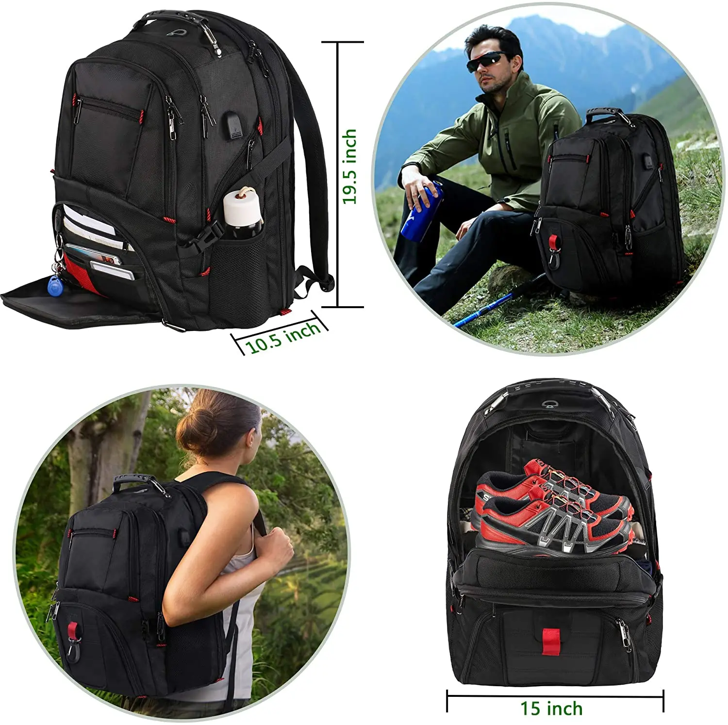 Custom Decompress Business Backpacks for Men Trekking Travel