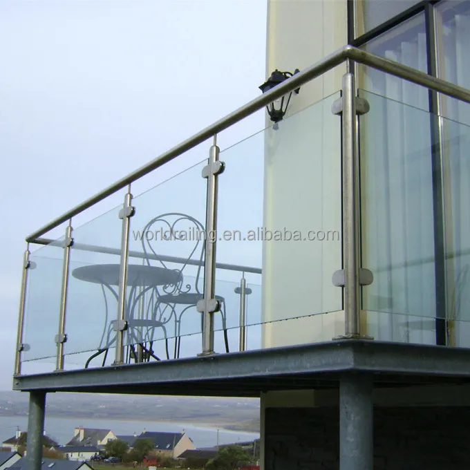 YL Anti-rust Performance Stair Railing Stainless Post with Glass Clamp ...