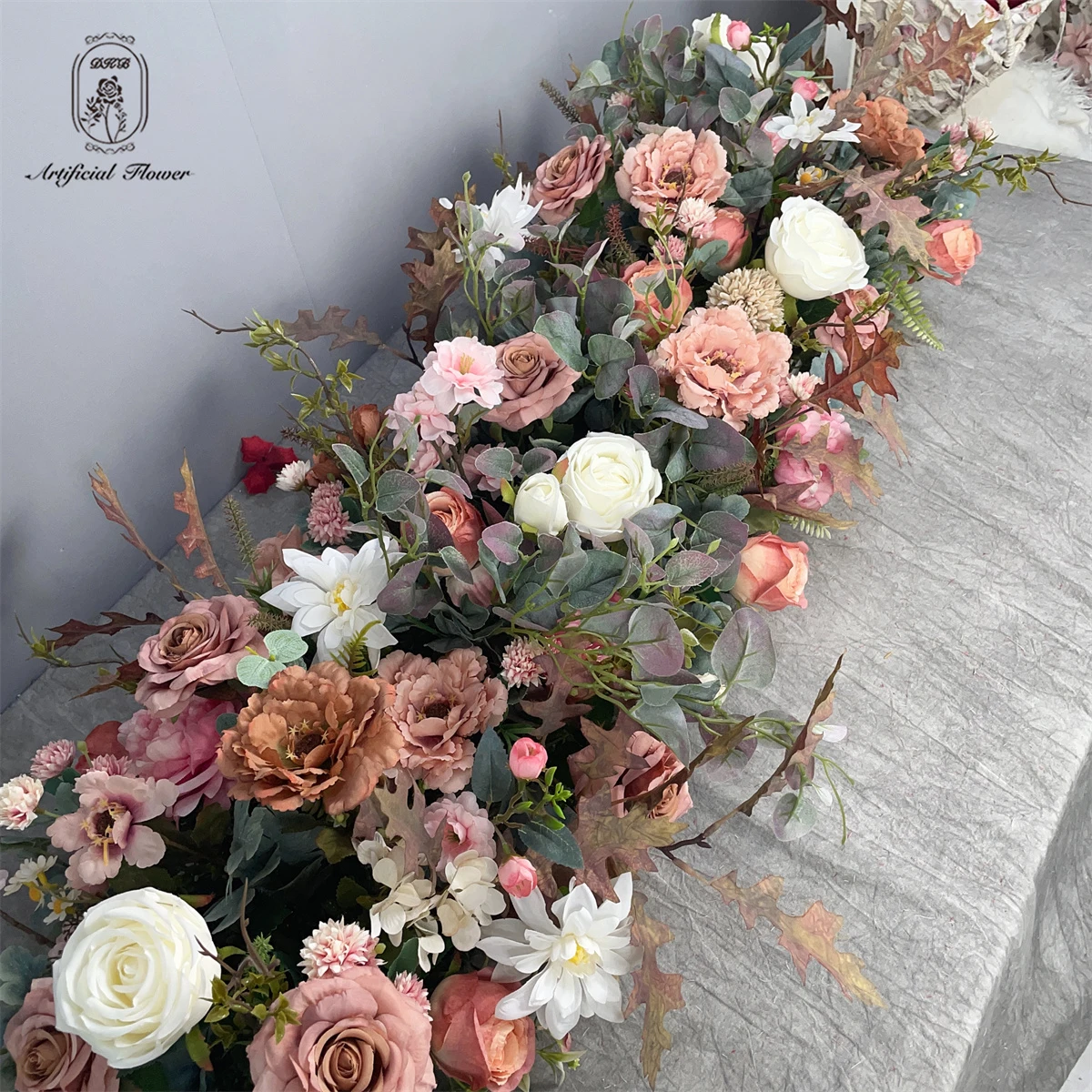 Custom Artificial Flower Wedding Decoration Road Guide Table Artificial