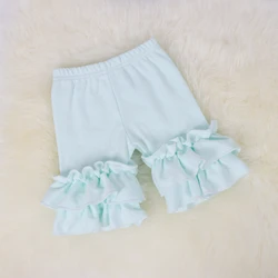 Для маленьких мальчиков и девочек, шорты с рюшами для малышей двухслойные укороченные штаны хлопковые шорты в стиле унисекс, детские спортивные Леггинсы От 1 до 4 лет детские штаны