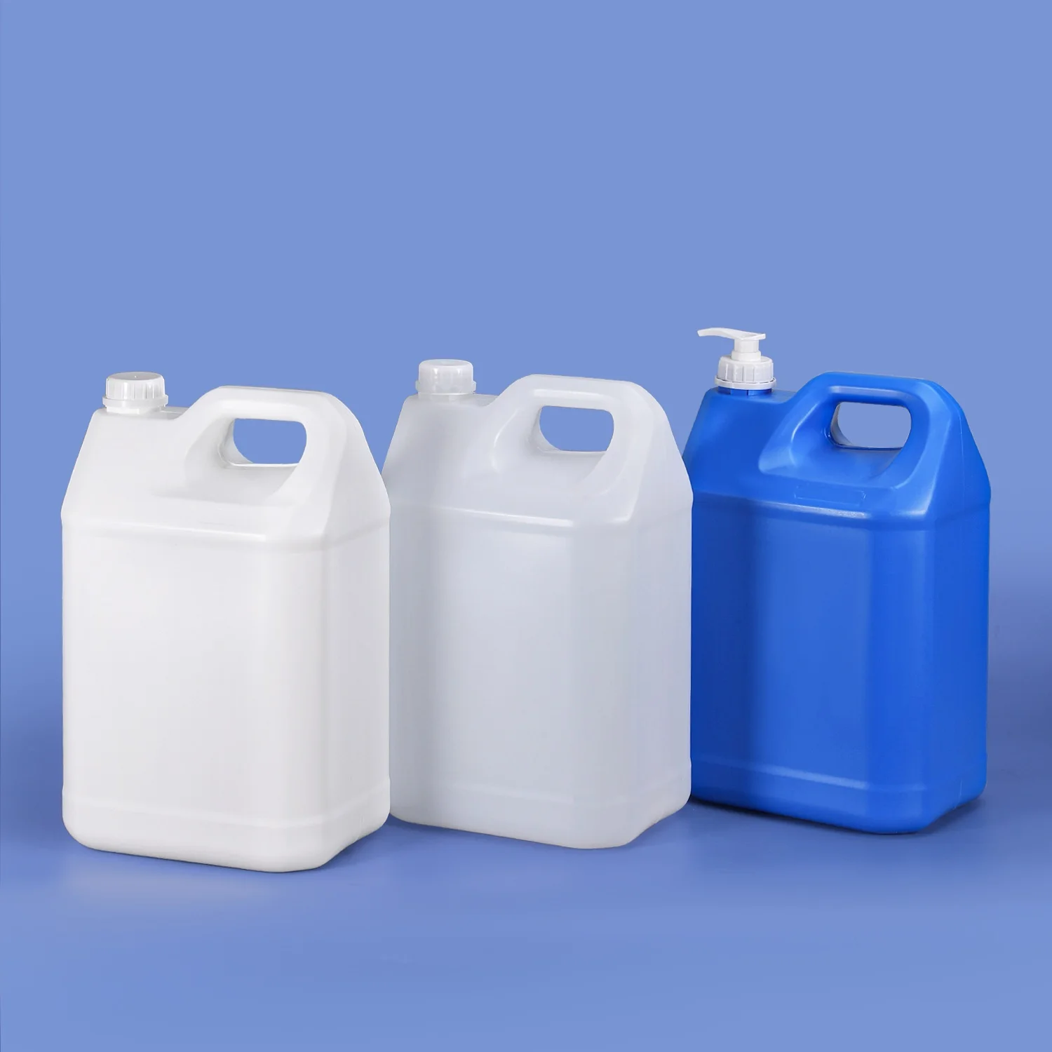 1L2L3L4L5L10L Custom Sreen Printed Square HDPE Plastic Gallon Jugs for Milk Chemical with Screw Cap Sealing Type