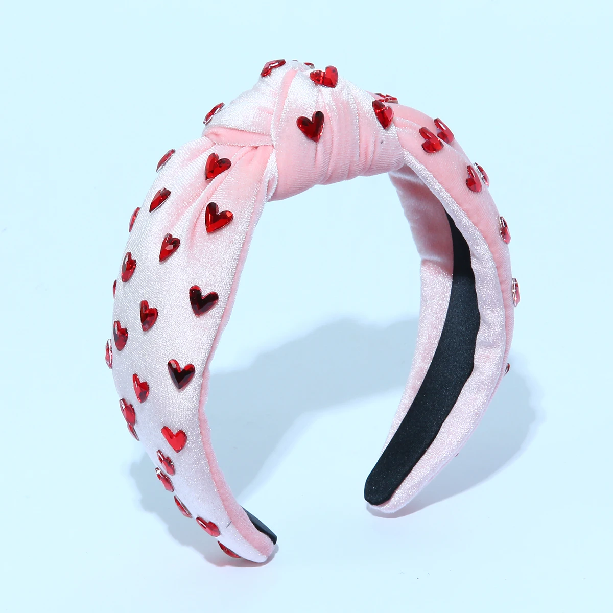 High Quality Pink Velvet Love Headband Valentine's Day Hair Accessories
