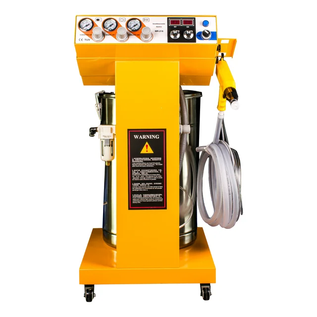 Electrostatic Powder Coater Used in the Paint Booth of Manufacturing Plant