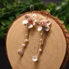 GE0485-1 Flower Tassel Long Dangle Earrings Style 1