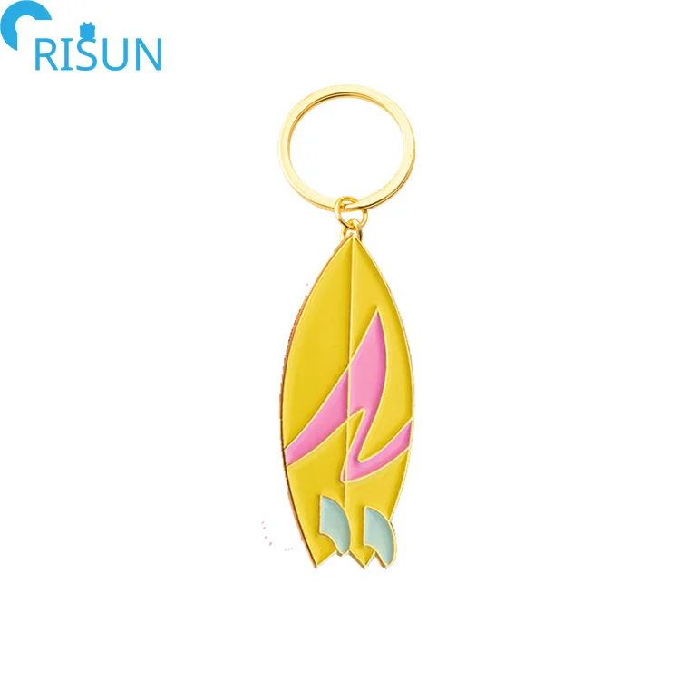 Manufacturer Surf Series Surfboard Enamel Keychain Custom Logo Surfboard Sunset Your Oven Loving