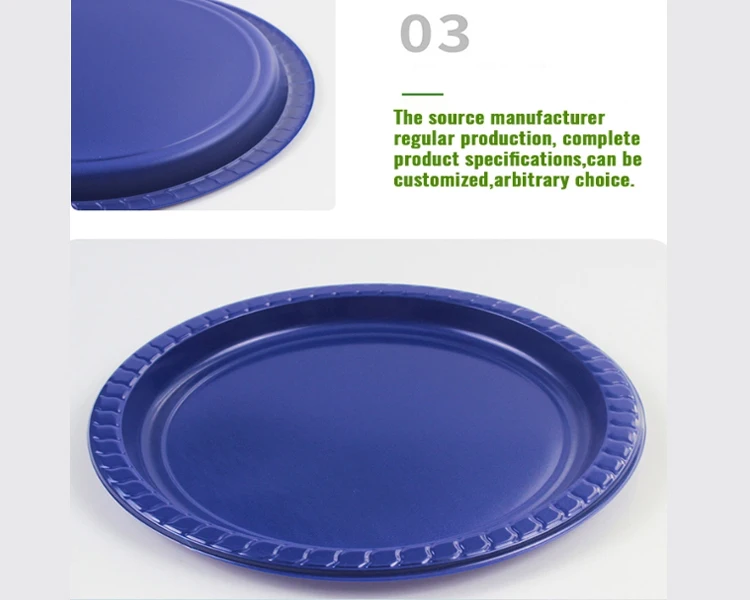 Disposable Premium Plastic Plate 10 Inch In Red White Black Color Pink