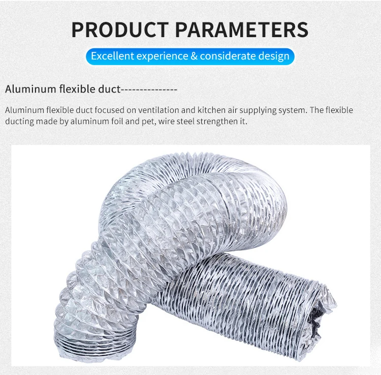 Flexible Aluminum Foil Duct for Air Conditioning HVAC Systems for ...