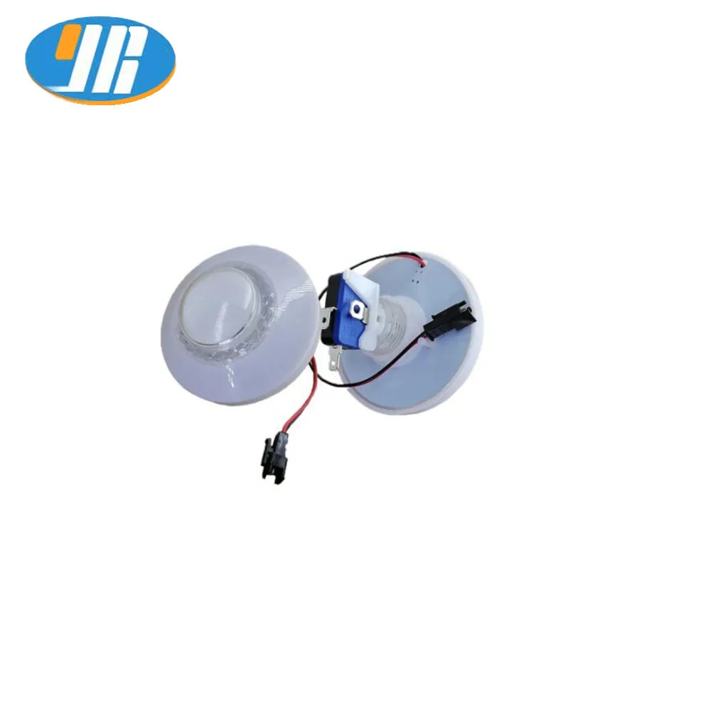 76MM 12V DC RGB 스위치 LED 라이트 컬러풀 플래싱 푸시 버튼 코인 푸셔 아케이드 캐비닛 클로 크레인 코인 게임기