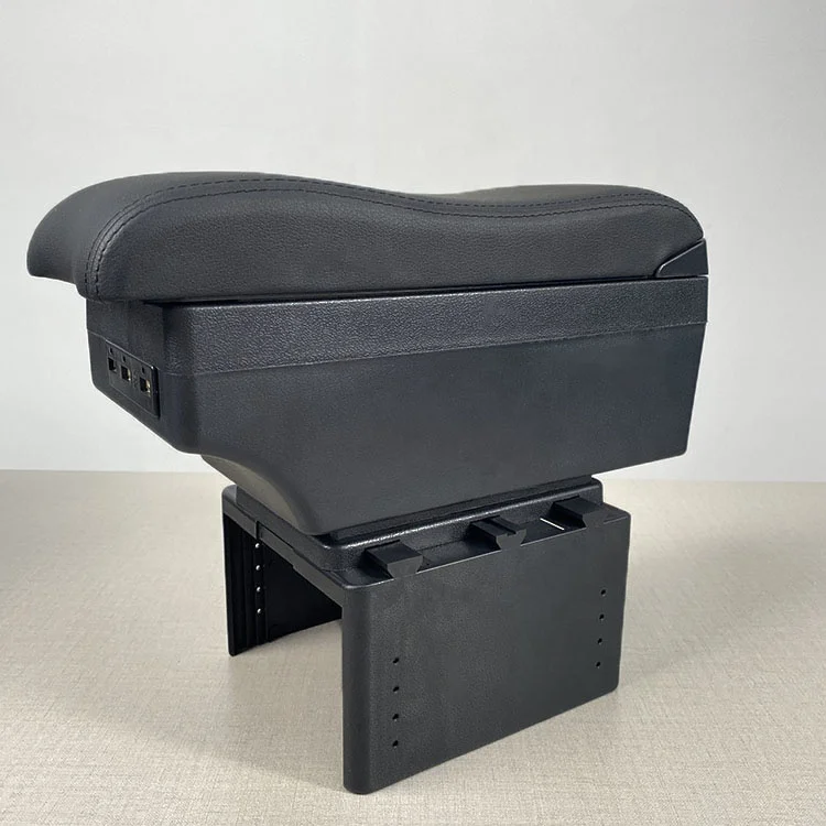 Universal Armrest Console Box With USB Charger Central Store With Cup Holder Car Center Storage Box
