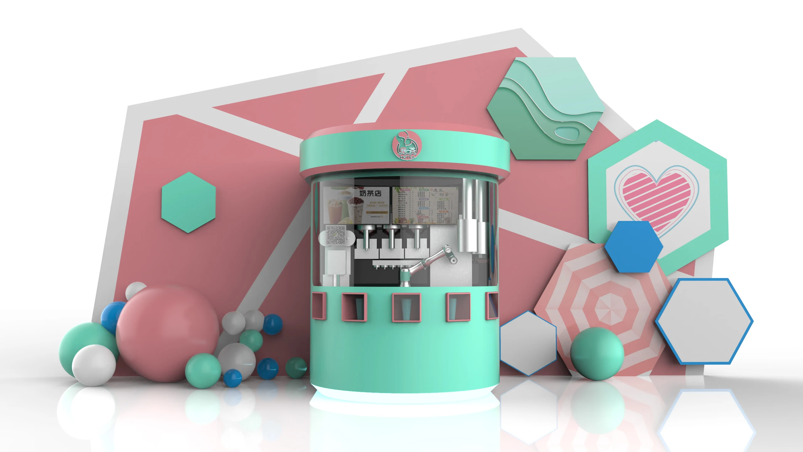 Hot Sale Unmanned Selfservice Fanuc Robot Arm Desktop Bubble Tea