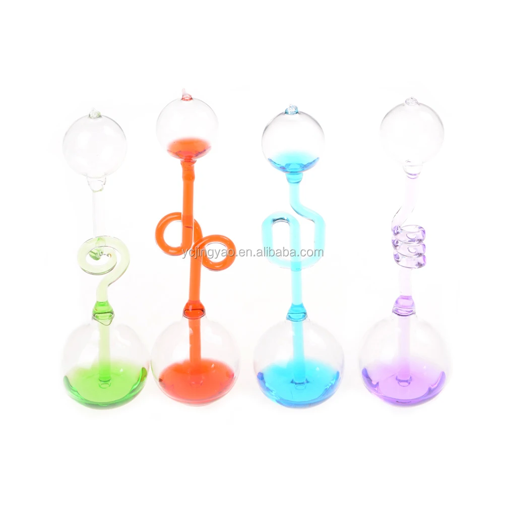 Love Meter Hand Boiler Thermometer Spiral Glass Science Energy Museum Toy GiftXS 