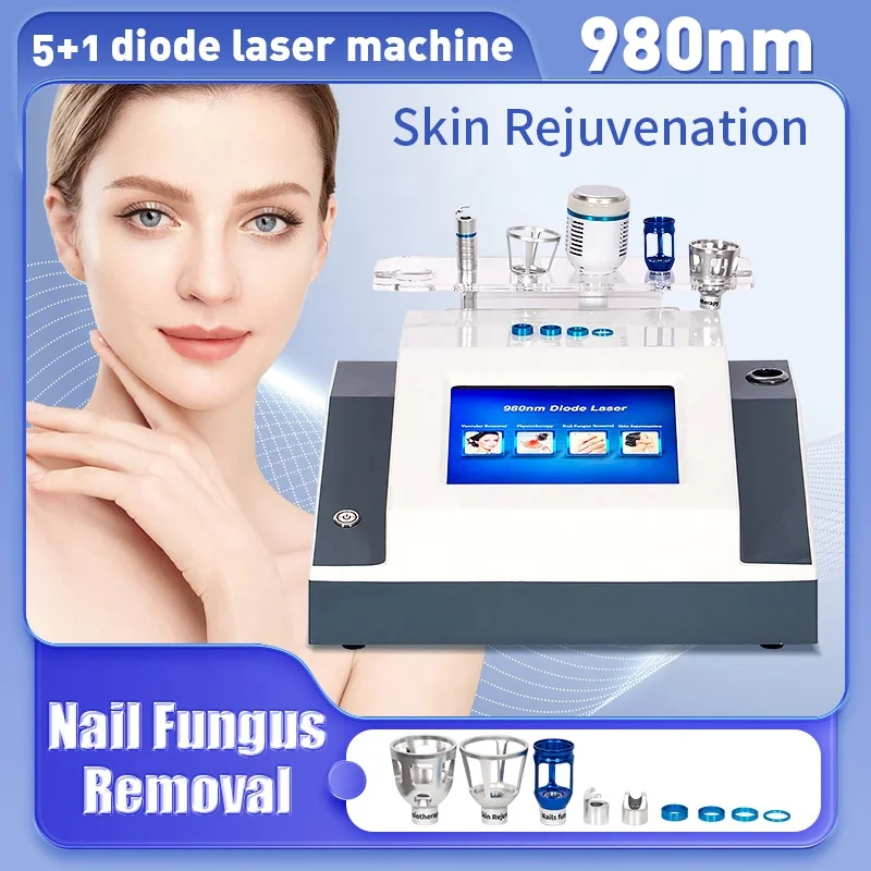 Professional 980nm Diode Laser 5-in-1 Multifunction System with Ice Compress Hammer