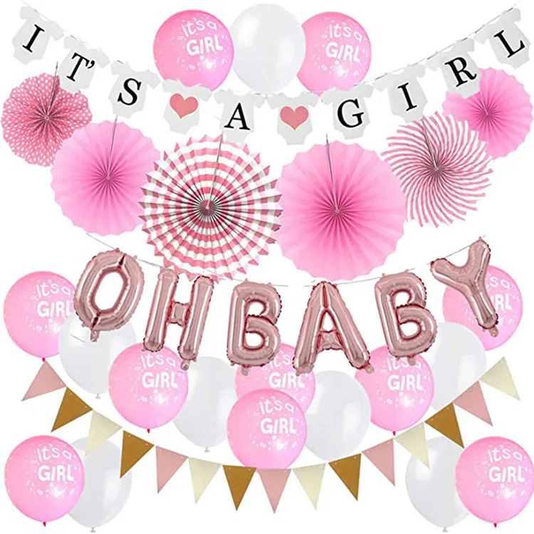 Unique party. Its a girl картинка. its a girl шарик. oh baby party. baby girl banner.