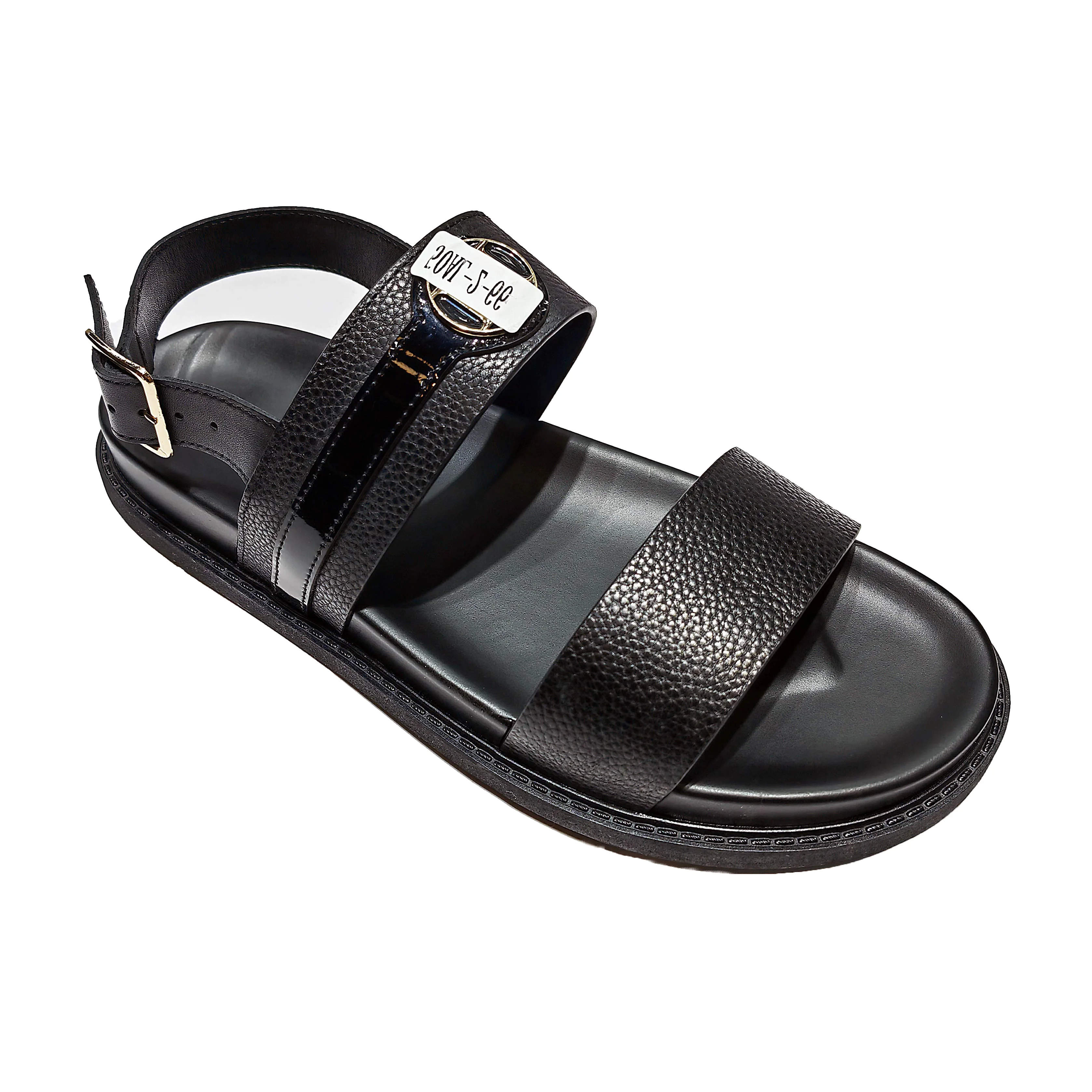 Black Men's Modern Beach Summer Slide Sandals