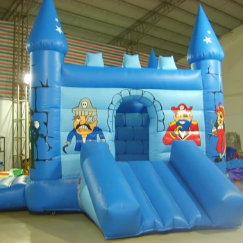 Inflatable bounce blue house beautiful commercial inflatable house Inflatable Bounce Castle For Kids