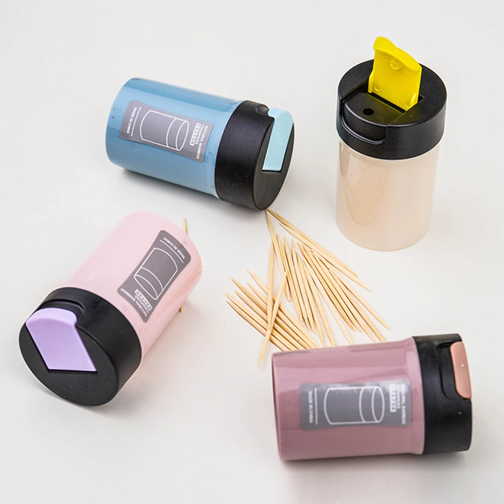 Ecofriendly Disposable Long Bamboo Wooden Toothpick Sticks Dispenser