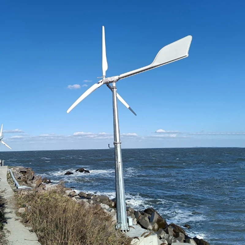 Pitch Controlled Small Eoliene 5 Kw Pret Household Wind Turbine