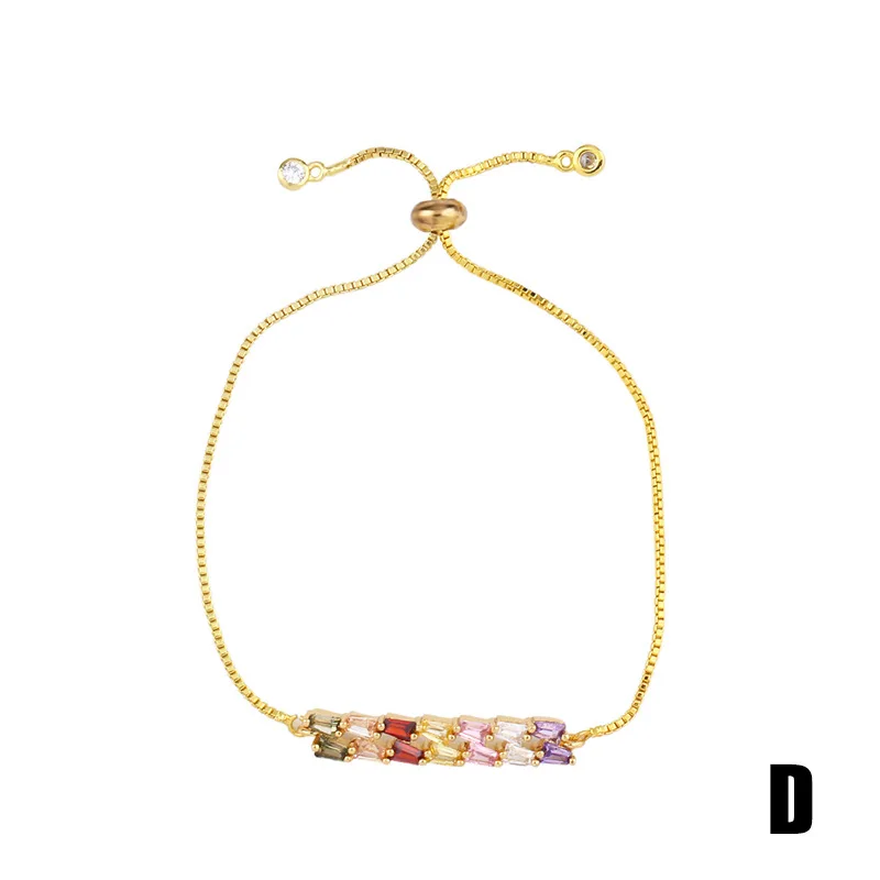 Rainbow Color Zircon Stone Multi Color Jewellery Bracelet Accessories